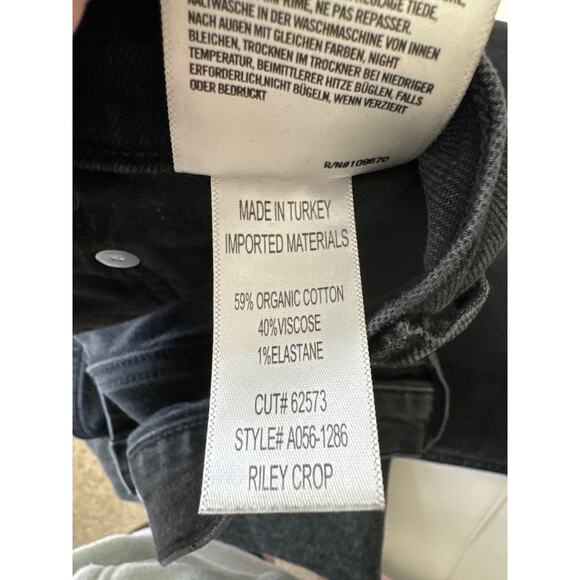 AGOLDE RILEY HIGH RISE STRAIGHT CROP (STRETCH) IN PANORAMIC Button Fly Size 25 - Picture 4 of 13